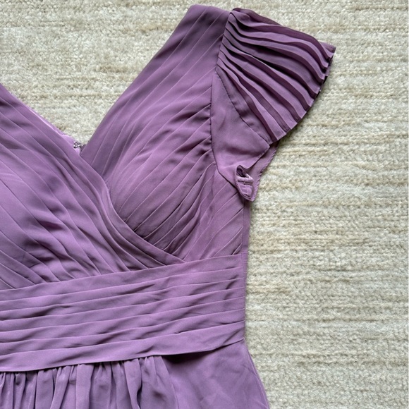 Azazie Dress Size 10 Purple A-Line Bridesmaid Wedding Formal Holiday Party - Picture 3 of 11